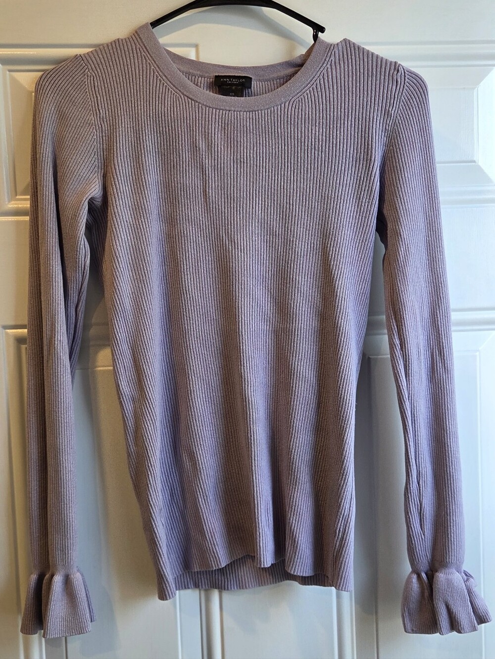 Ann Taylor Factory Ruffle Cuff Sweater XS